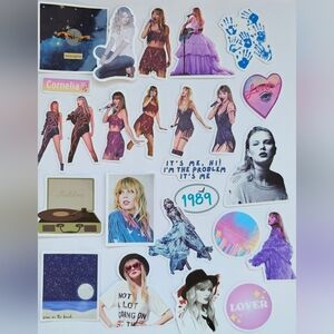 Taylor Swift stickers,  Folklore,  lover, midnights, 1989, Swifties,  stationary